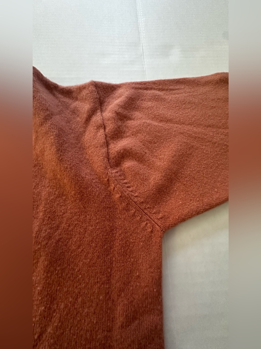 Women’s Crewneck Cashmere Sweater in Rust - Picture 6 of 13